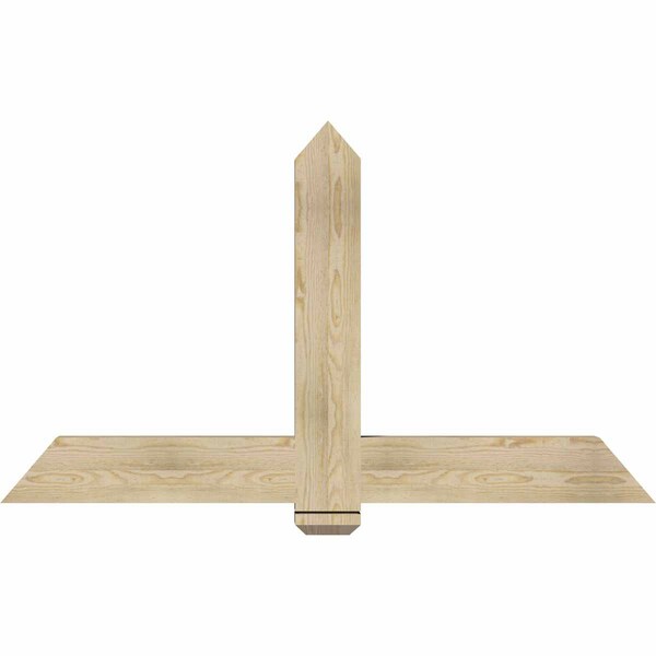 Ekena Millwork Eugene Rough Sawn Timber Gable Bracket, Douglas Fir, 60"W x 35"H x 4"D x 6"F, 14/12 Pitch GBW060X35X0406EUG00RDF - main